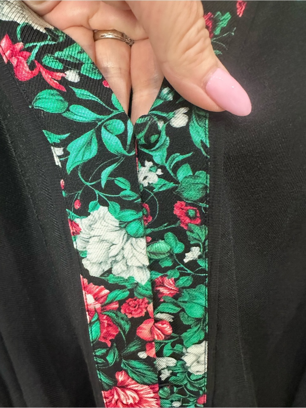 Anthropologie Floral Belted Shirtdress Black Midi - Picture 5 of 8